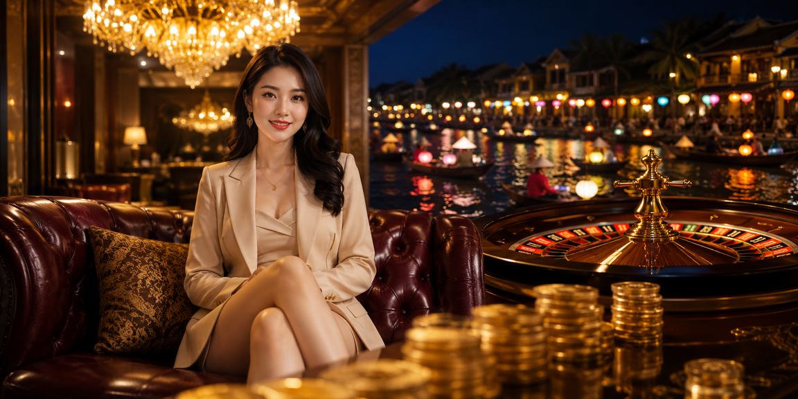 Không khí sòng bạc roulette phong cách Hội An với trang phục áo dài truyền thống